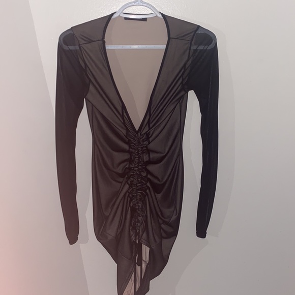 Mesh ruched dress - Picture 3 of 4